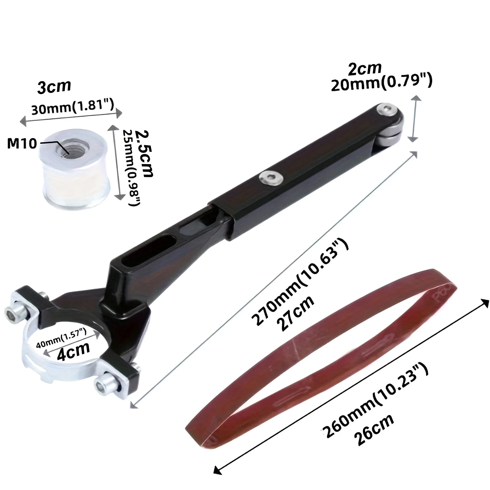 Angle Grinder to Belt Sander Adapter For Metal/Wood Sanding and Rust Removal