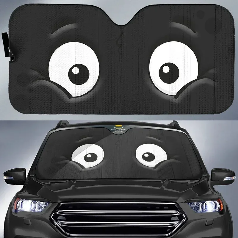 

Car Front Window UV Protection Car Sunshade Cartoon Small Eyes Windshield Sunshade,, Car Cover, Car Sunshade