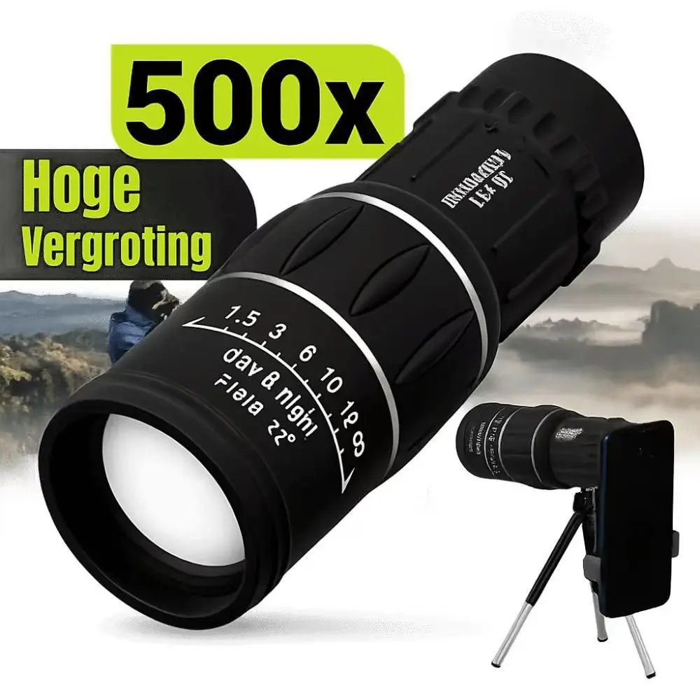Nuevo Telescopio Monocular de Gran Aumento, doble enfoque, alcance con Zoom HD, telescopio nocturno de alta potencia de largo alcance para exteriores