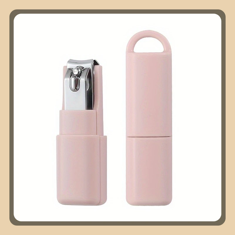 مجموعة مقصات أظافر صغيرة محمولة مكونة من قطعة واحدة مع سلسلة مفاتيح، مقص أظافر متعدد الوظائف مقاوم للرذاذ للاستخدام المنزلي - مانيكير أساسي #2