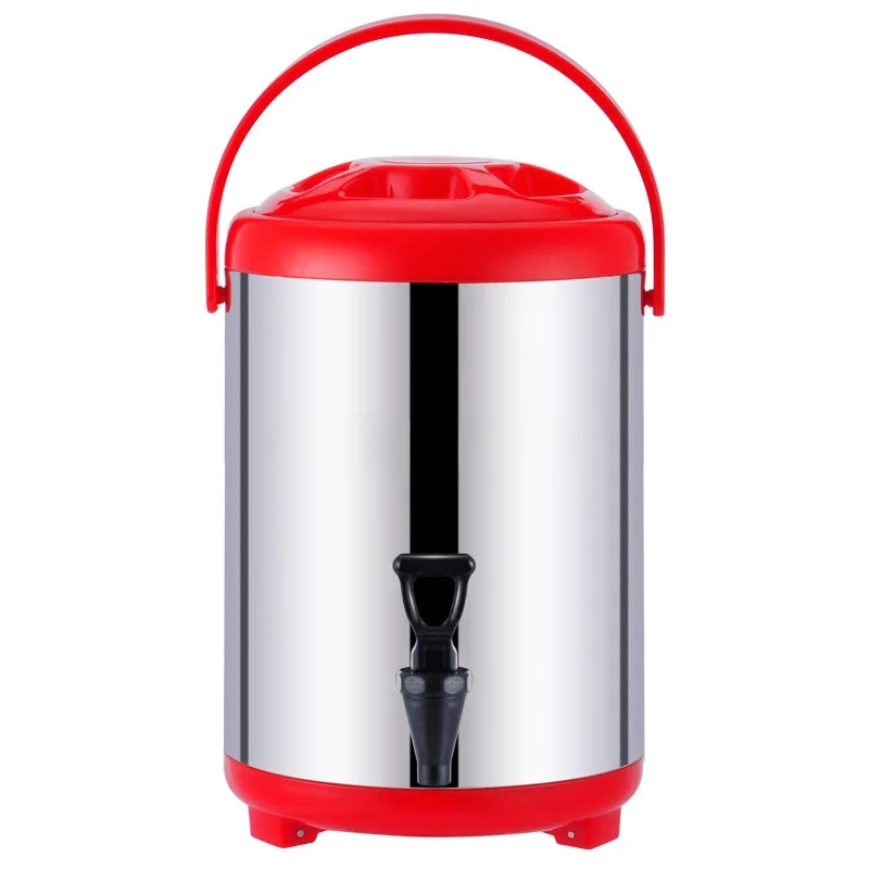 Stainless Steel Milk Tea Thermos Bucket/12L Kitchen Coffee Milk Tea Ice Bucket