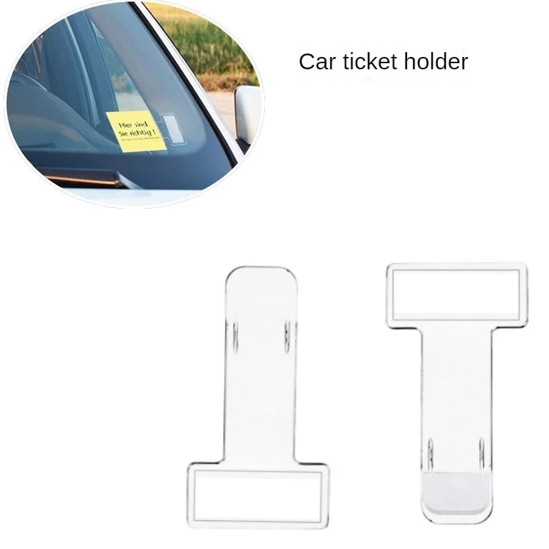 Custom Logo Plastic Car Styling Parking Ticket Holder Car Fastener Card Holder Mounting Fastener Organizer Windshield Sticker