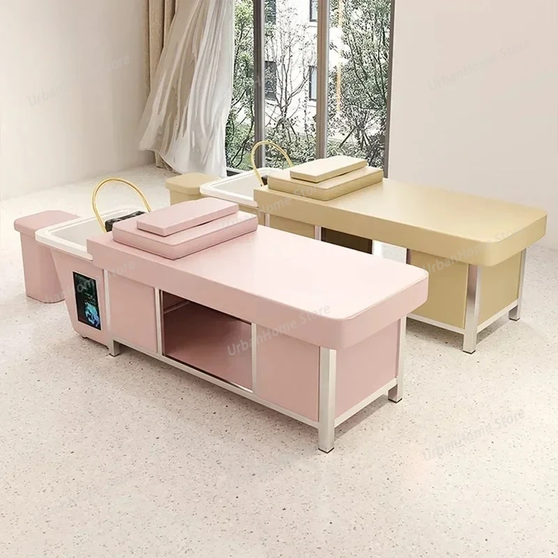Head Spa Hair Washing Shampoo Bed Sink Basin Water Circulation Head Steamer Treatment Shampoo Backwash Bed Chair Massage