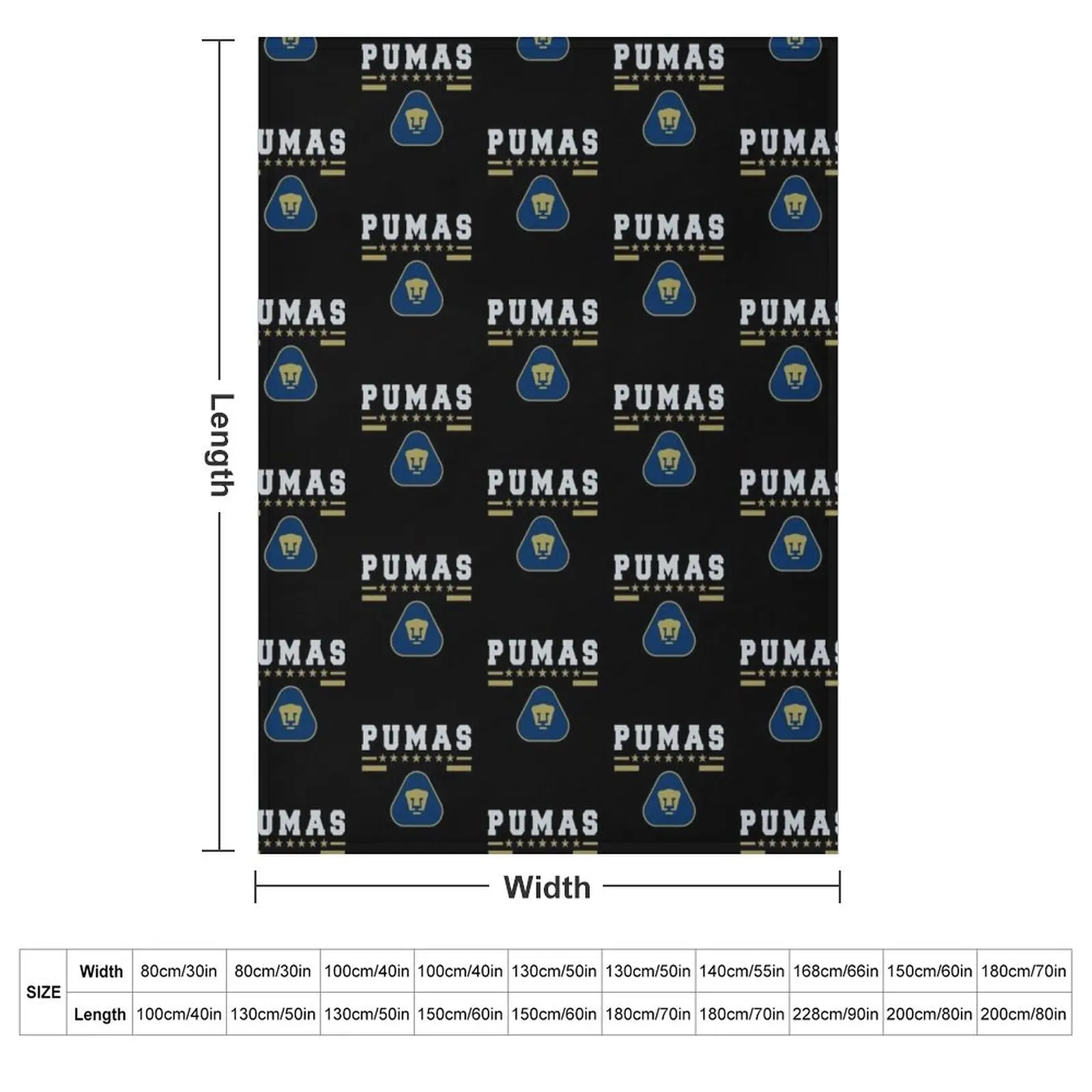 Pumas Unam - Mexican Soccer Team Family Gifts Throw Blanket Weighted Luxury St Stuffeds Sofa Blankets