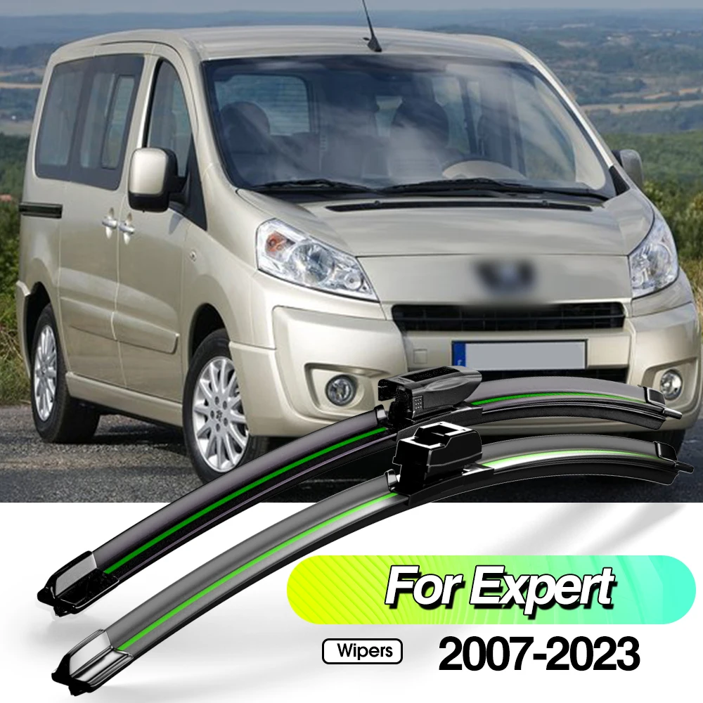 

For Peugeot Expert 2007-2023 2pcs Front Windshield Wiper Blades Windscreen Window Accessories 2008 2010 2015 2016 2018 2021