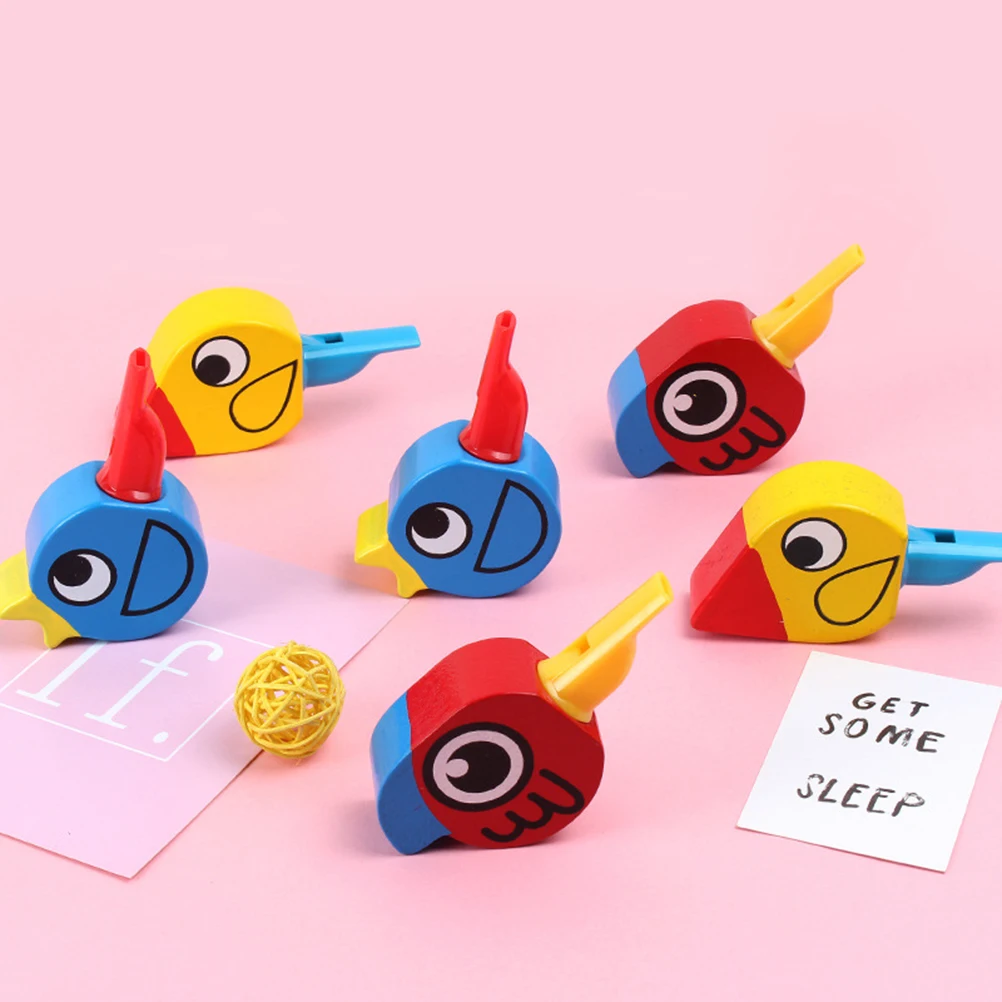 

2 Pcs Whistle Flute for Wood Bird Wooden Cartoon Creative Birds