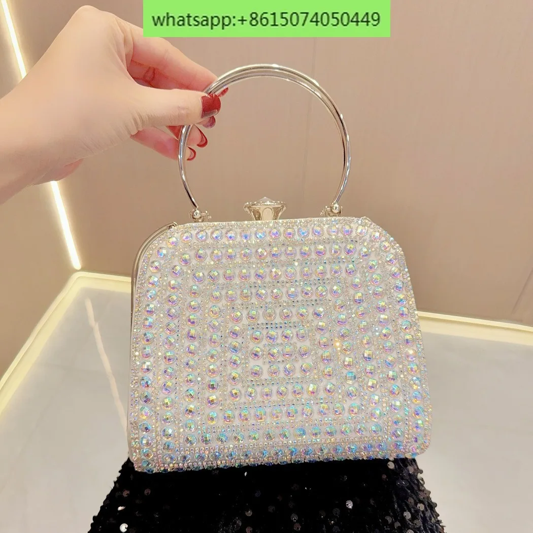 Diamond Set Handheld Bag for Ladies and Celebrities Banquet Bag Dispatch Team Water Diamond Handheld Bag