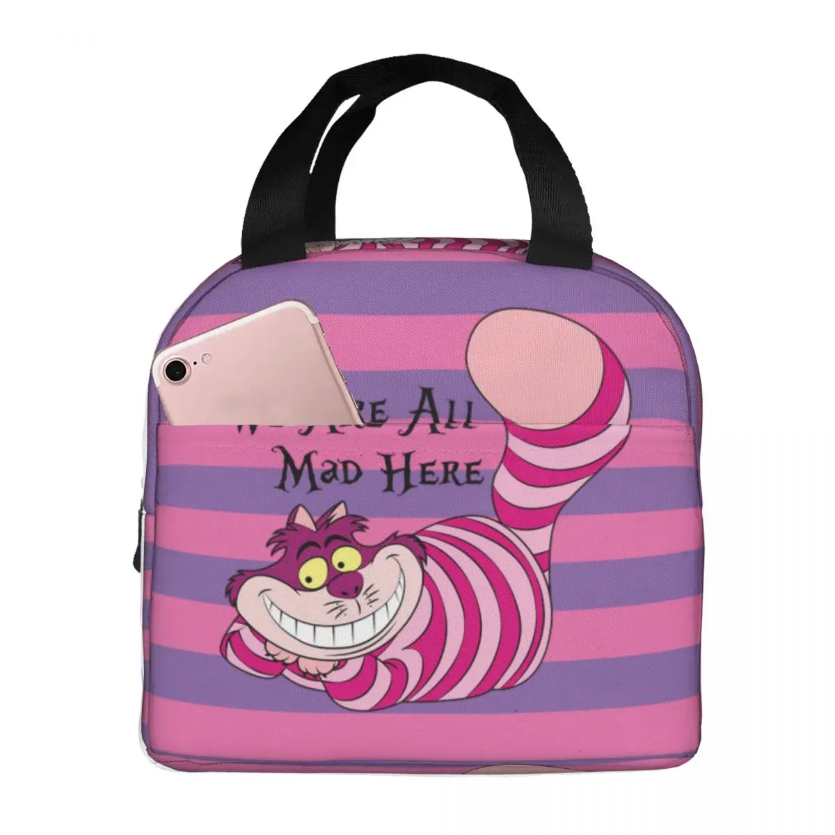 

Сумка для обеда Custom Cheshires Manga Cat, женская термосумка-холодильник, изолированная сумка для обеда для взрослых, для офиса