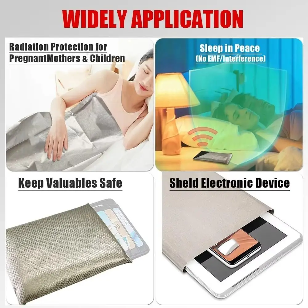 Durable Copper Nickel Faraday Fabric Woven Texture Silver EMI Shielding Fabric Signal Blocking Cloth Signal Blocking