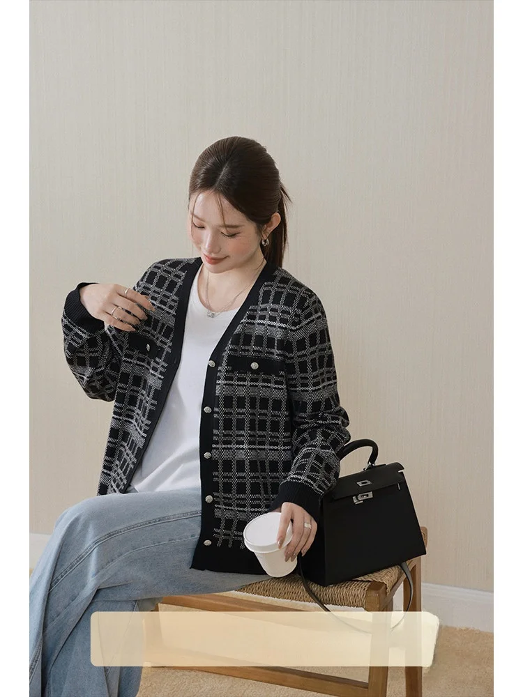 

plus Size Knitted Sweater Coat Casual Sle Autumn Winter Soft Cozy Korean Faion for Plump Sister Casual Windproof