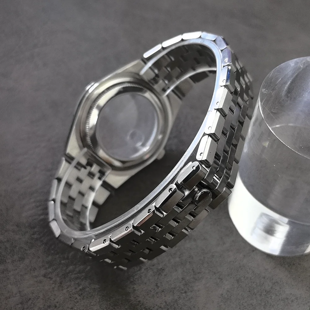 39 مللي متر مقاوم للماء الفولاذ المقاوم للصدأ Land-Dweller حافظة أضعاف حزام متوافق حركة NH35 قطع غيار الأيدي الاتصال الهاتفي الاختياري