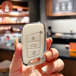 NEW Fashion TPU Car Remote Key Case Cover Shell For VW Volkswagen Passat B8 Magotan For Skoda Kodiaq Superb A7 Smart Keyless