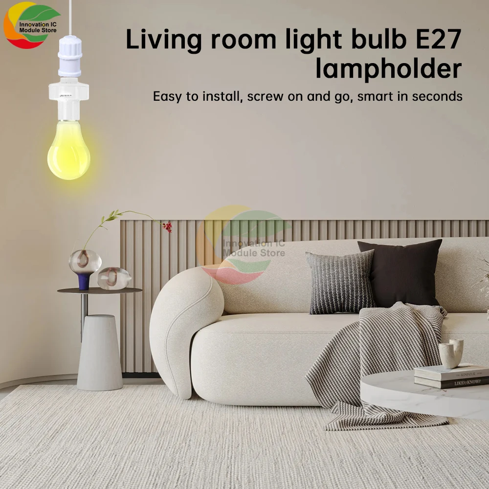 AC110-240V intelligent wireless remote control timing remote control lamp head, living room bedroom light bulb E27 lamp holder image 4