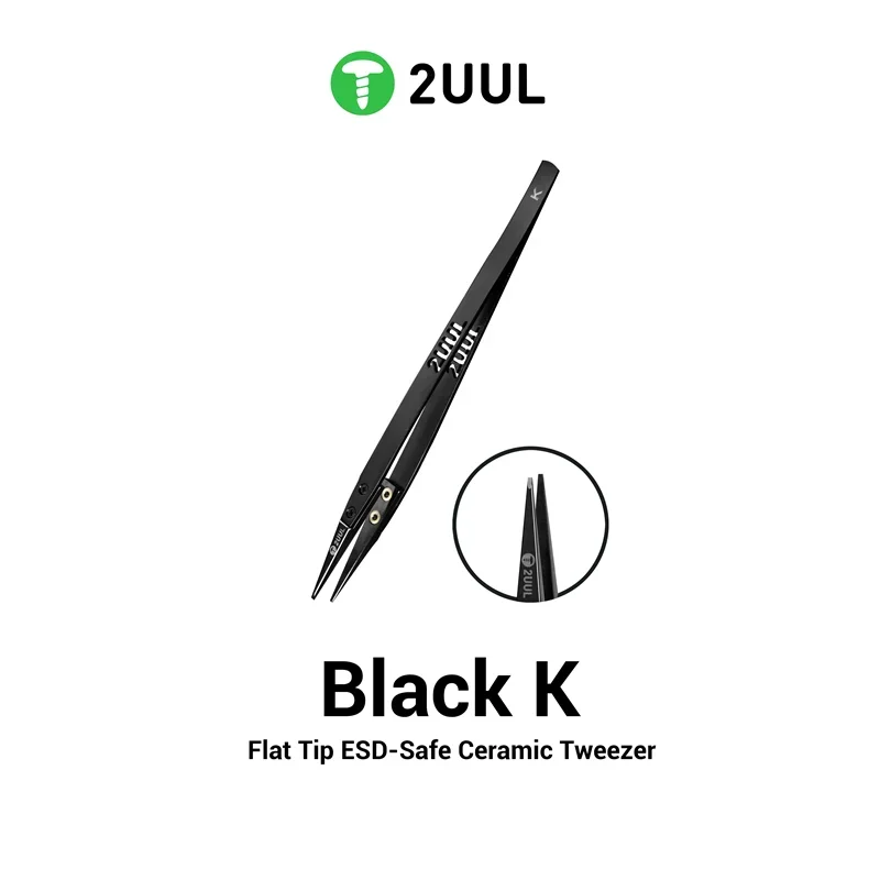 2UUL TW32 Präzision ESD Keramik Pinzette für Handy Chips Pinzette CPU/IC/PCB Reparatur Pinzette Reparatur Werkzeuge – Detail 1