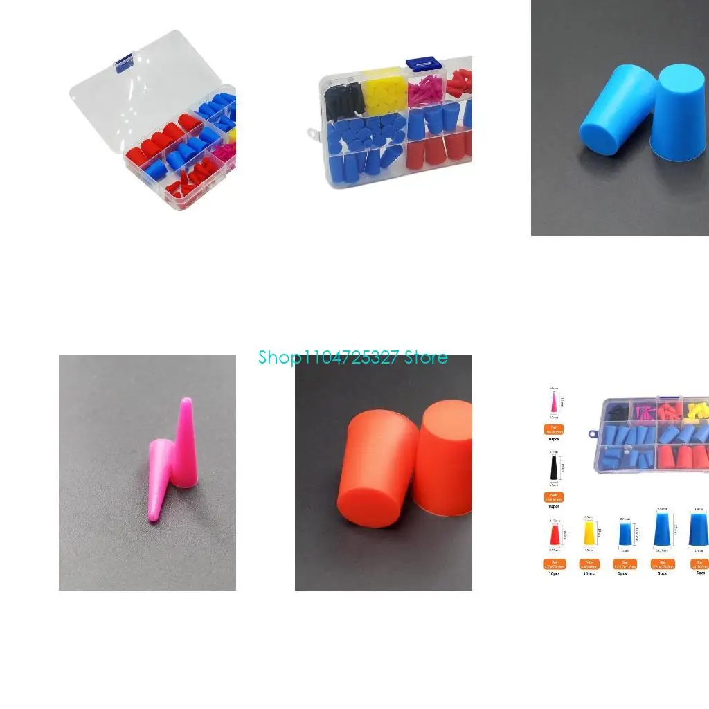 D8KF Convenient Pack of 60 Rubber Tapered Hole Plugs set Suitable for Maskings Hole