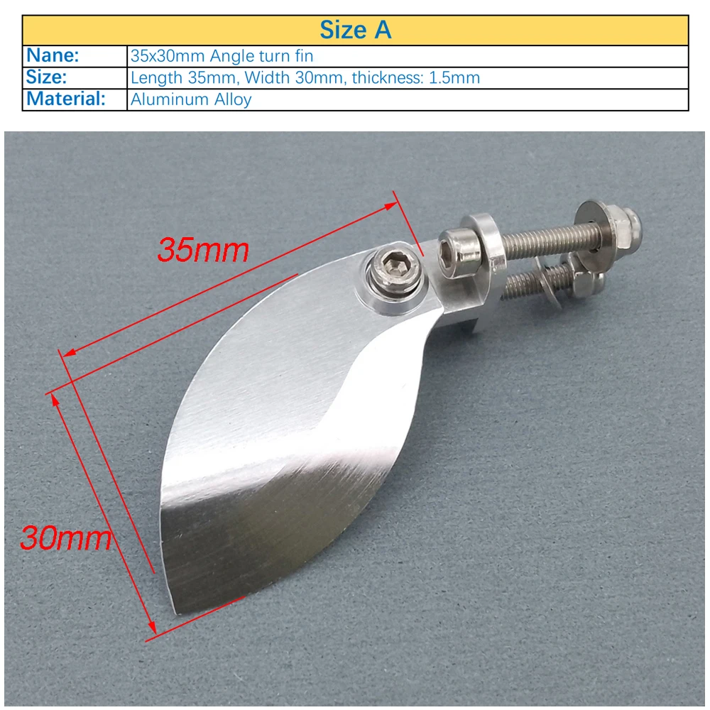 RC Boot einseitige Drehen Fin CNC Boot Fin Zubehör Ersatzteile für RC Racing Boot Geschwindigkeit MONO Yacht Hydroplane