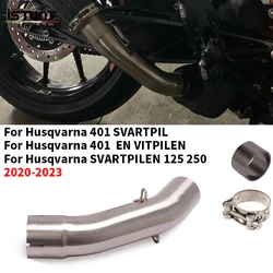 Motorcycle Exhaust Mid Link Pipe Connect 51Mm Muffler For Husqvarna 401 SVARTPILEN 401 VITPILEN 125 250 2020 2021 2022 2023