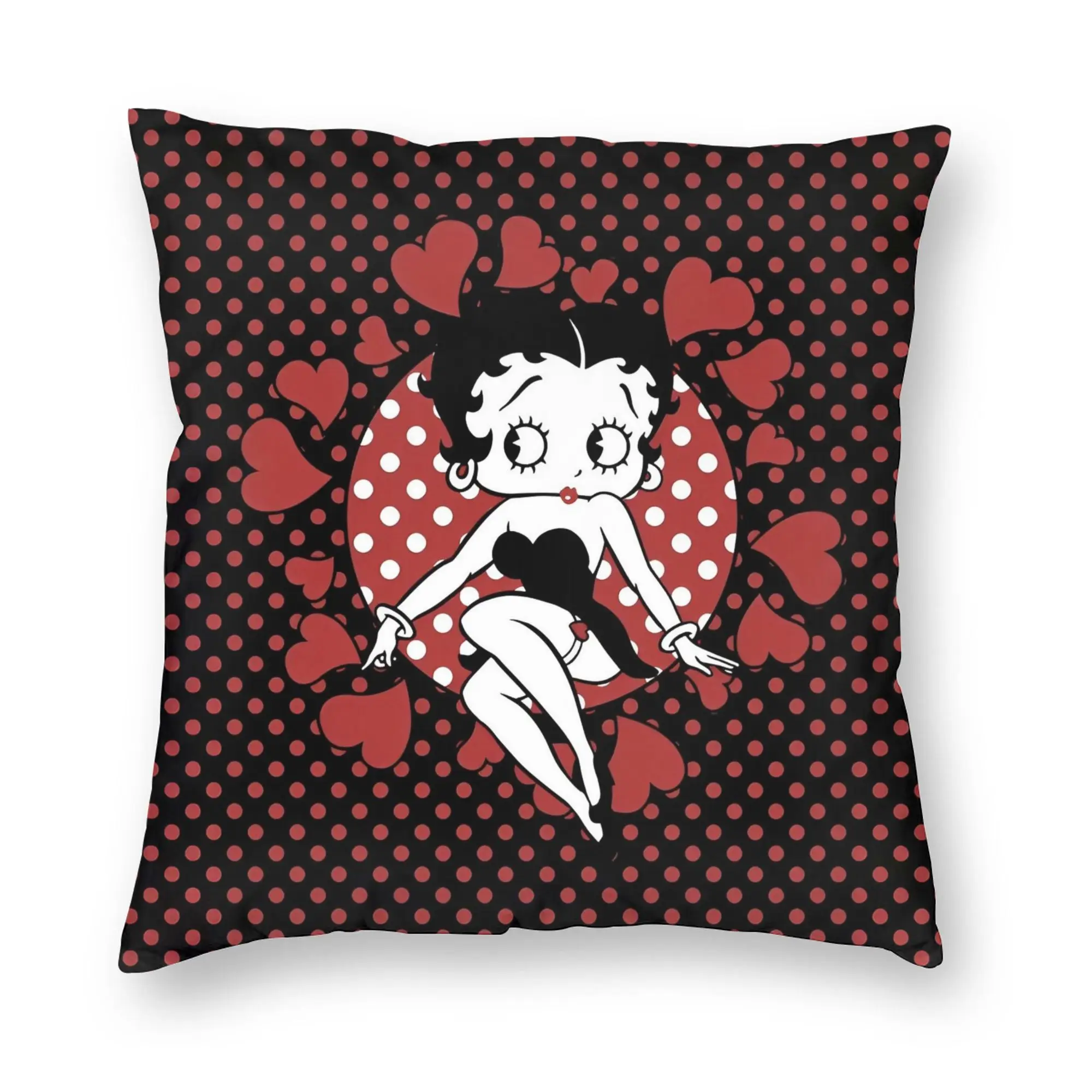 Cute B-bettys BoopS Luxury  Pillowcase Double-sided Printing Cushion Cover Decoration  Pillow Case Cover Home Zippered 40*40cm
