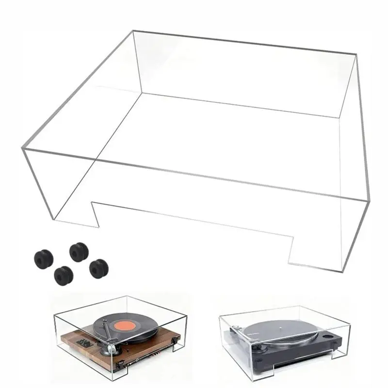 ABNM Universal Clear Acrylic Protector Dust Cover For Turntables- Protective Lid,For Most Record Players