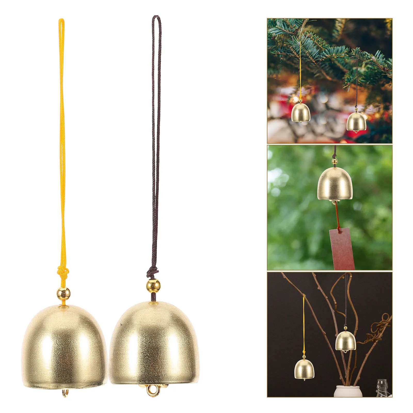 

4pcs Vintage Metal Bells Holiday Wind Bell Decorative Craft Diy Pendant Ornament Christmas Tree Decoration Retro Style Small