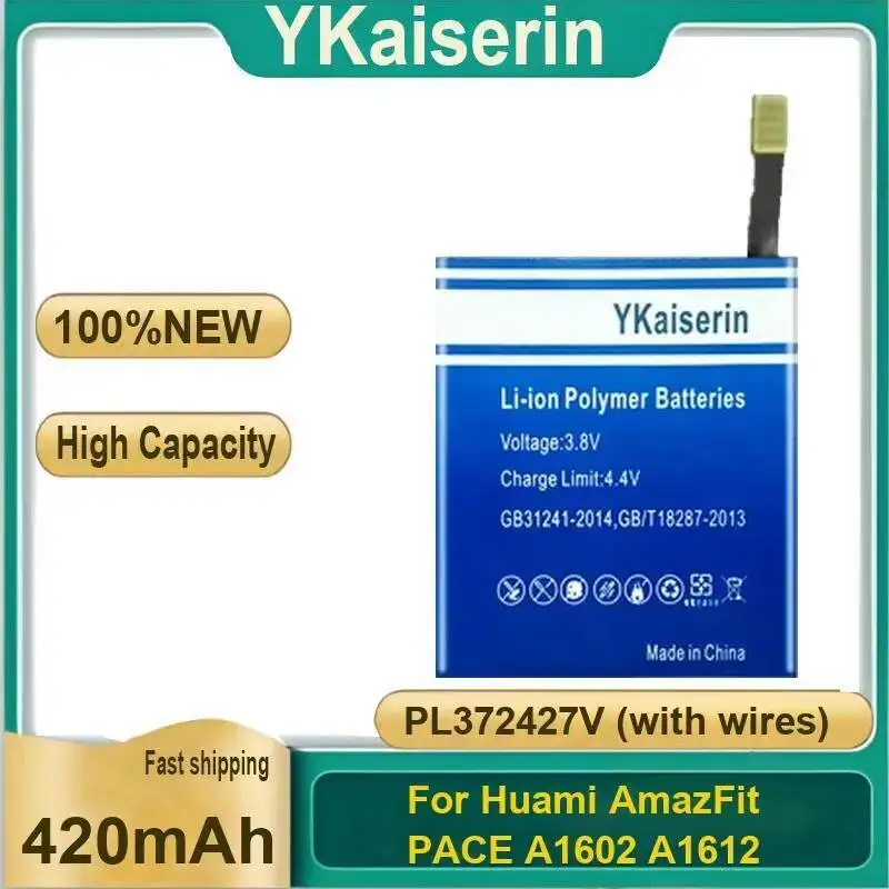 

Environmentally Friendly 420Mah For Huami Amazfit Pace A1602 A1612 Watch Battery Safe And Reliable PL372427V With Wires