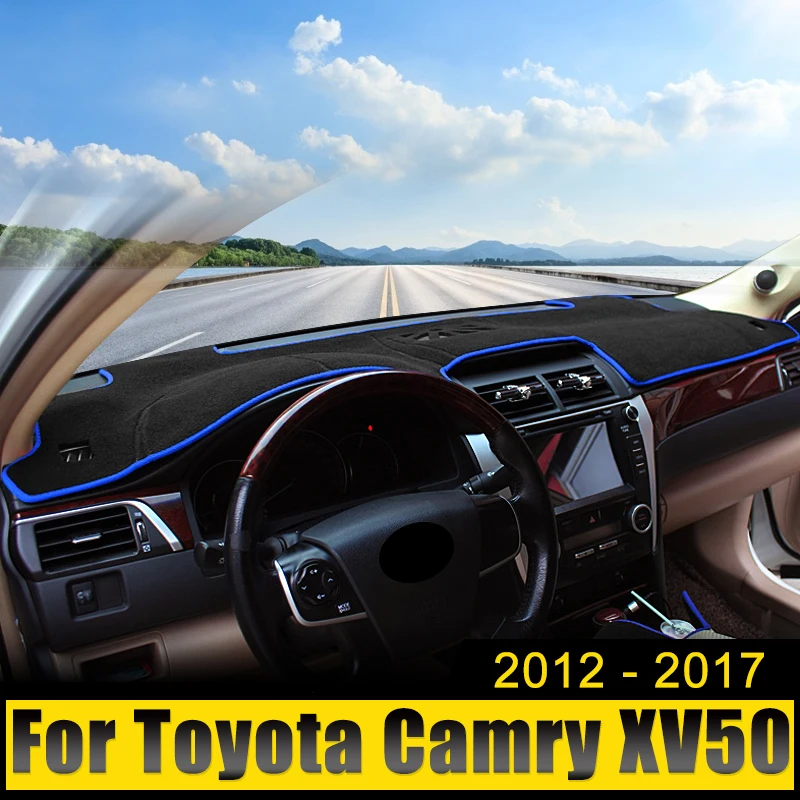 

Для Toyota Camry XV50 Hybrid 2012 2013 2014 2015 2016 2017, крышка приборной панели автомобиля, избегайте света, солнцезащитный козырек, ковер с защитой от УФ-лучей, нескользящий коврик