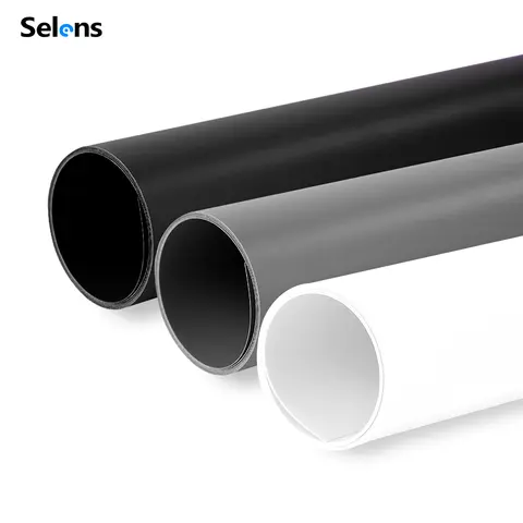 Selens PVC Backdrop Board 1.2*2/1*2/0.68*1.3m Waterproof Anti Wrinkle Matte Background Paper for Studio Product Photography Prop