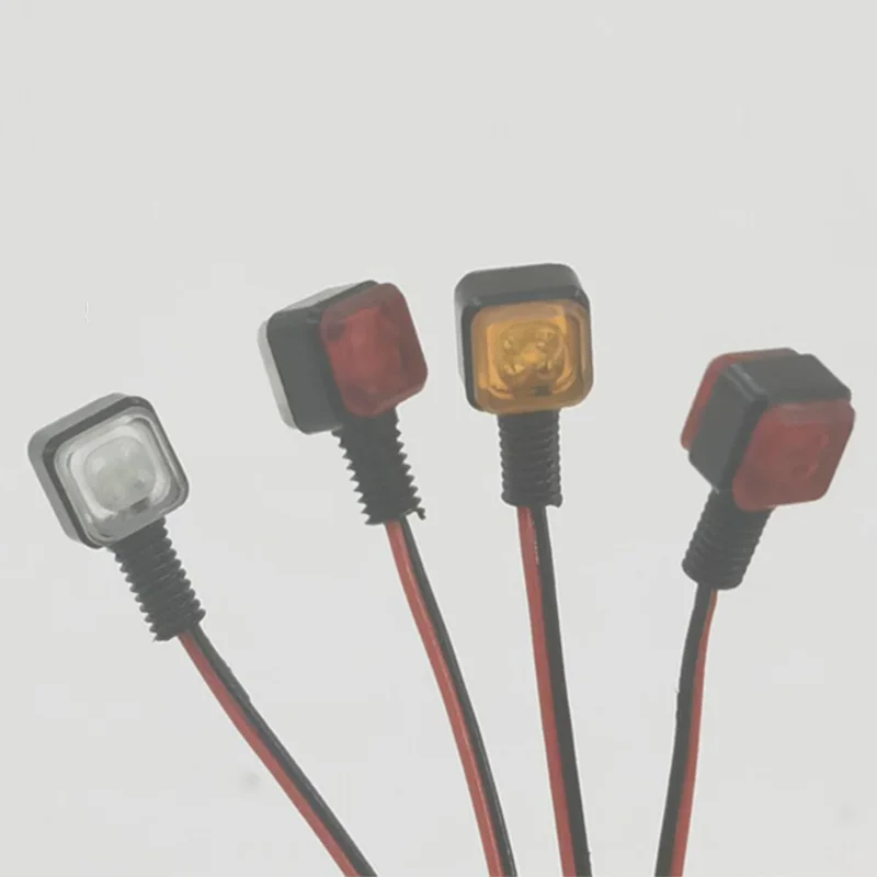 Luz de posición cuadrada LED, foco modificado para camión 1/14 Tamiya RC, remolque volquete Scania R620 56323 R470 770s, coches para adultos