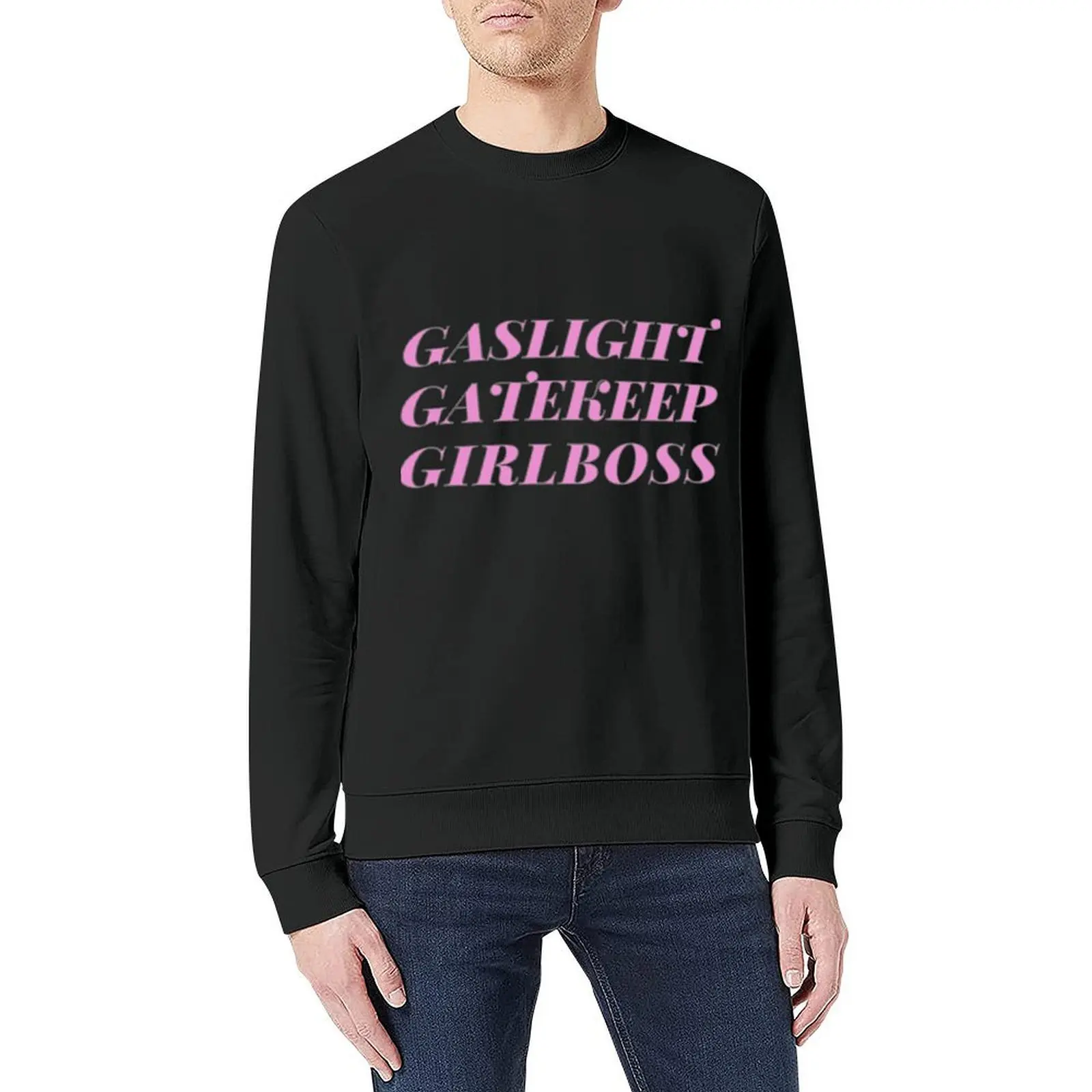 تي شيرت Gaslight Gatekeep Girlboss تي شيرت بلوفر رياضي للرجال سترة شتوية ملابس رجالي بقلنسوة على الطراز الياباني