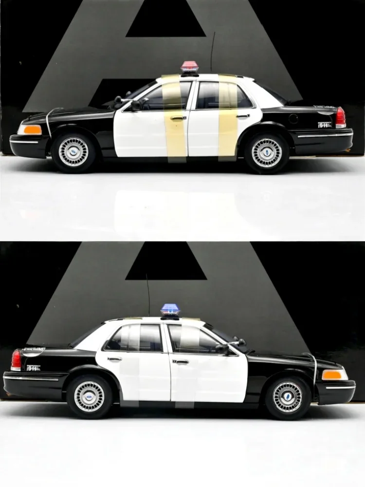 Autoart 1:18 Victoria 474 Police Cars Simulation Limited Edition All Open Alloy Metal Static Car Model Toy Gift