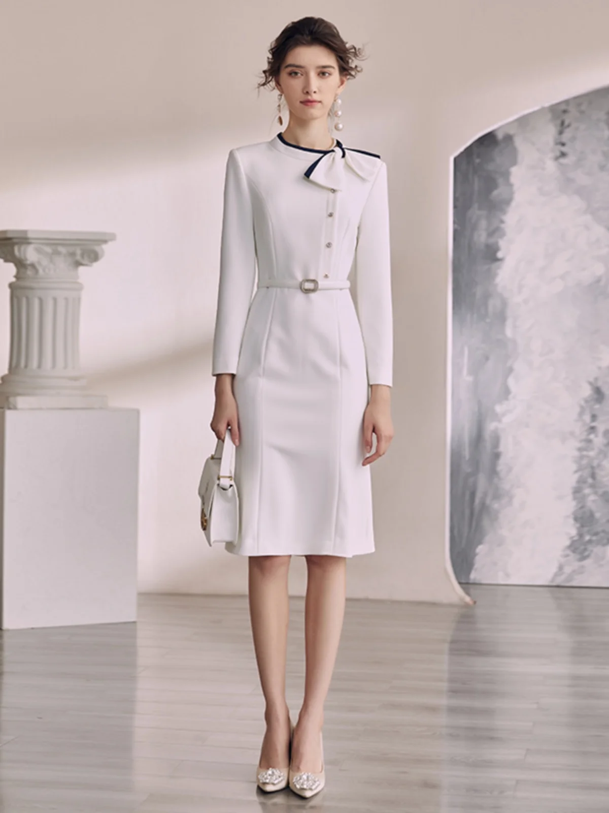 

Professional Women's Fashion Air Stewardess Uniform High End Dress Front Desk Workwear OL Set Beauty Therapist Work Clothes