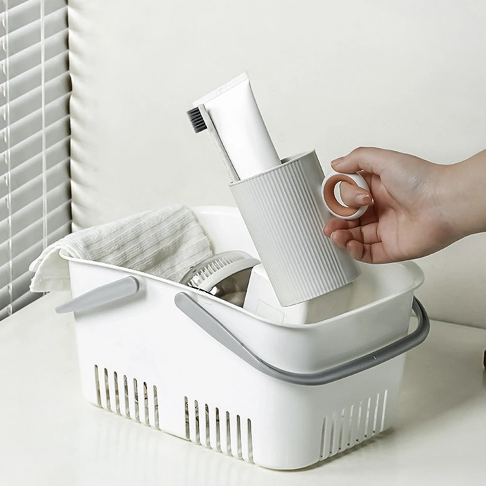 

Bathroom Toiletries Storage Basket Cosmetics For Bathroom Household Supplies Spa Plastic Storage Shower Basket