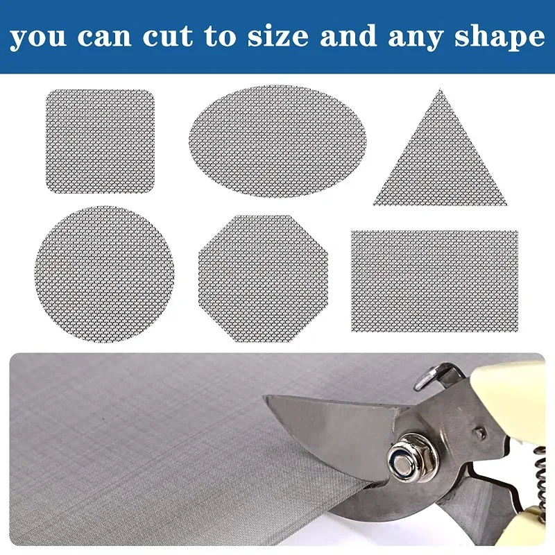 Metal Wire Mesh Screen 304 Stainless Steel Woven Mesh Vent Wire Sheet for Air Filter Window Protector Cover Filtration
