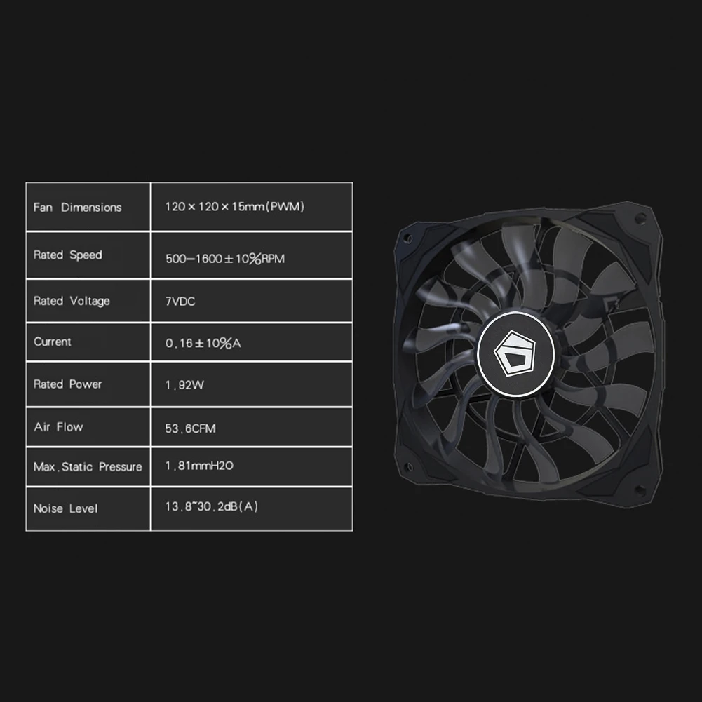 GPU PC Computer Water Cooling Accessories 12cm 13 Blades Cooler Chassis PC Case CPU 4 Pin Silent Radiator Fan