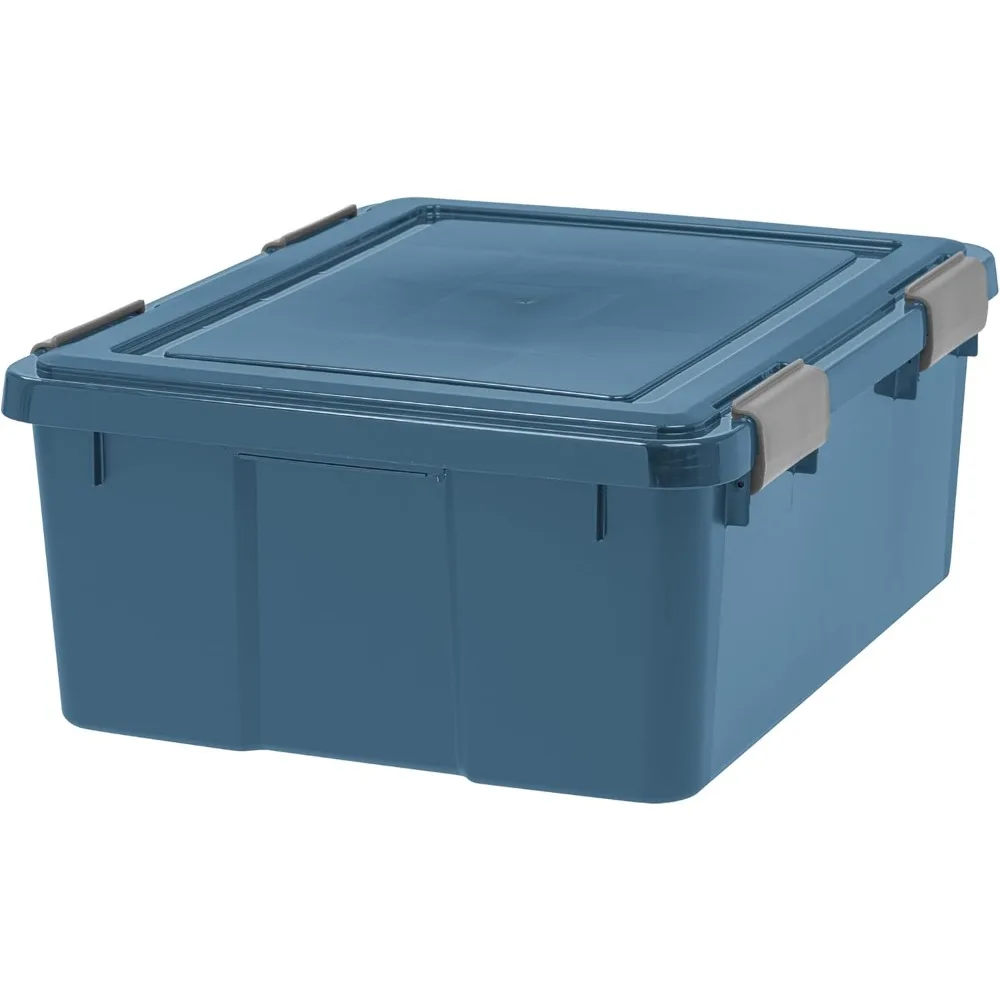 

USA 31 Qt Eco-Friendly Storage Box with Gasket Seal Lid, 4 Pack - BPA-Free, Made in USA