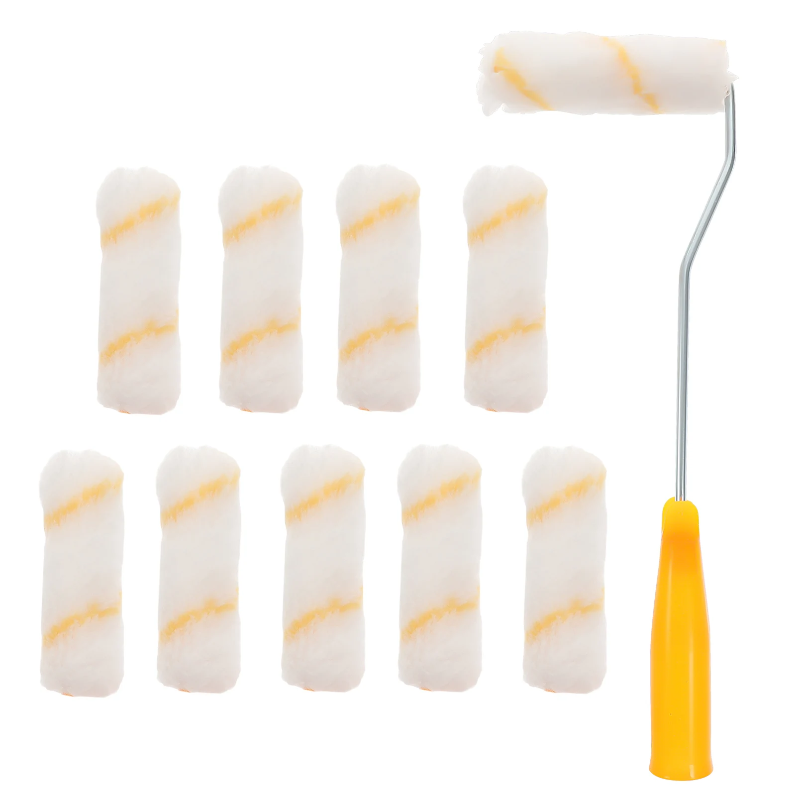 10 قطعة 4 بوصة غطاء بكرة الطلاء جدار رولة دهانات فرشاة تسليط مقاومة قابلة لإعادة الاستخدام قيلولة للمنزل مكتب أدوات الطلاء ذاتية الصنع #6