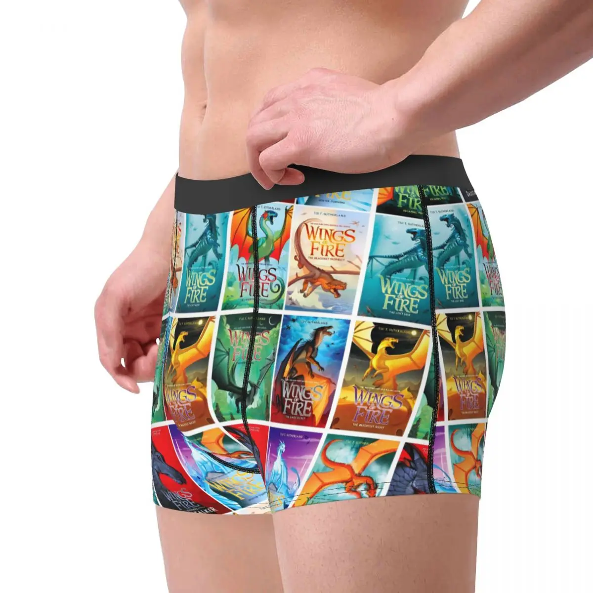 Men Wings Of Fire Dragon Collection Boxer Briefs Shorts Panties Polyester Underwear Cartoon Sky Icewings Homme Sexy Underpants