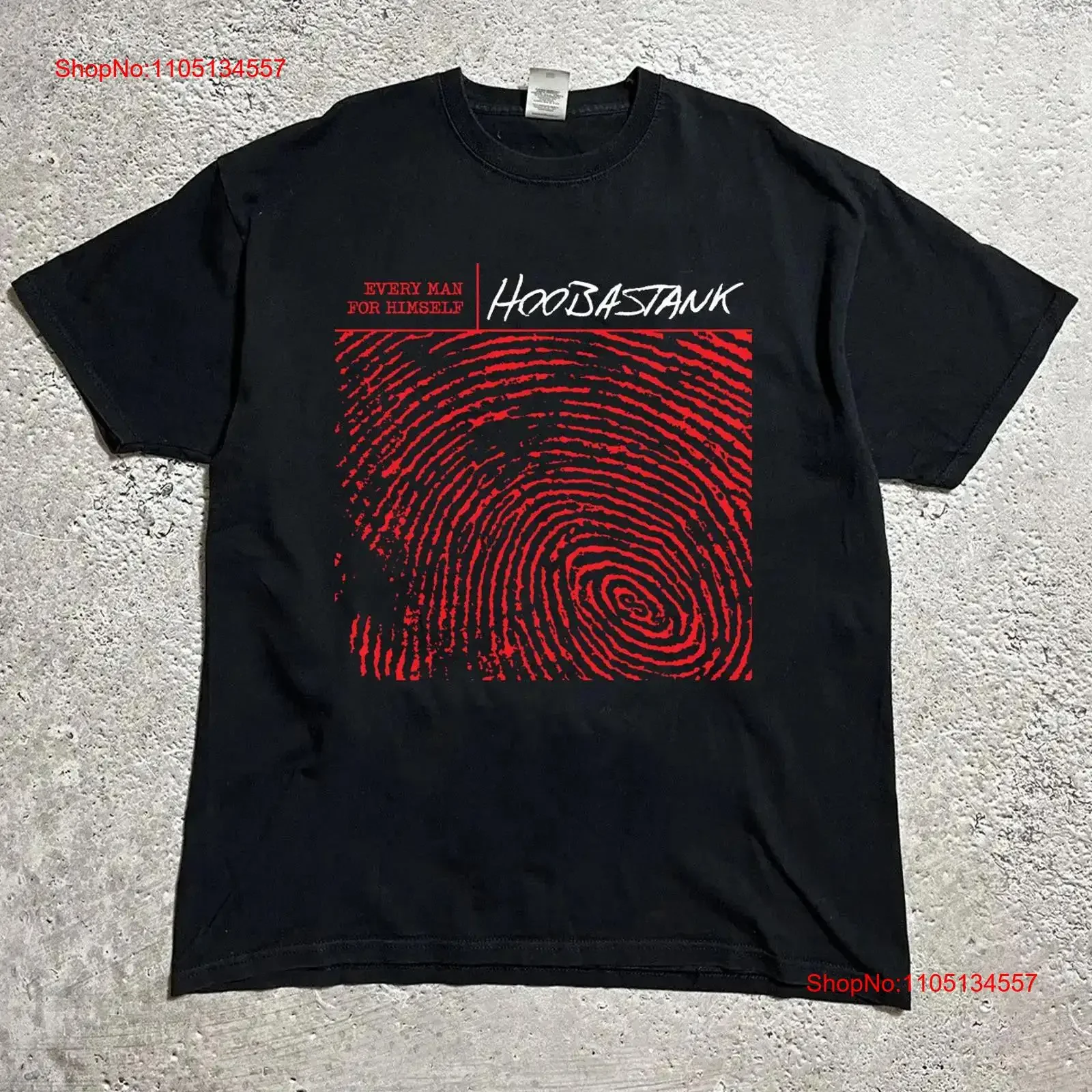 NEW Hoobastank Every Man For Himself T Shirt Black All Size AQ95 vintage Washed Versatile fashion Casual homme Unisex