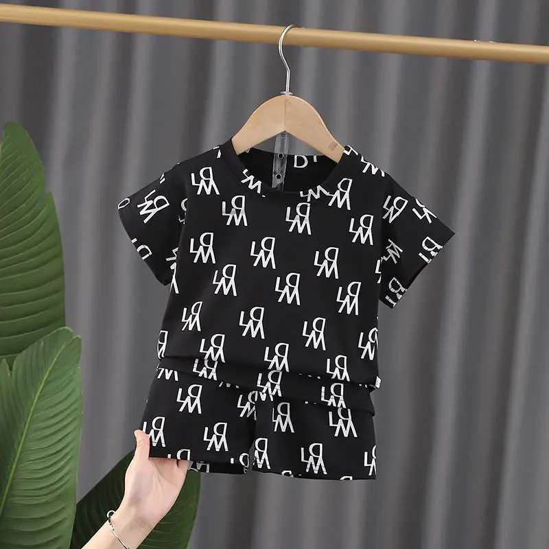 Fashion Children Short Sleeve Tops+Shorts Clothing Set Boy Summer Kids Clothes Sets T-shirt Shorts 2pcs Outfits Tracksuits
