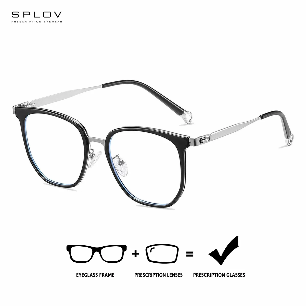 Lunettes de vue progressives SPLOV Retro TR90 personnalisées pour hommes et femmes, lunettes optiques photochromiques anti-lumière bleue