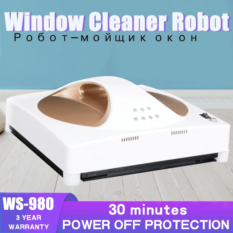 2800Pa  Window Cleaning Robot Electric Smart Water Spray Window Cleaner Robot Anti-falling Vacuum Cleaner