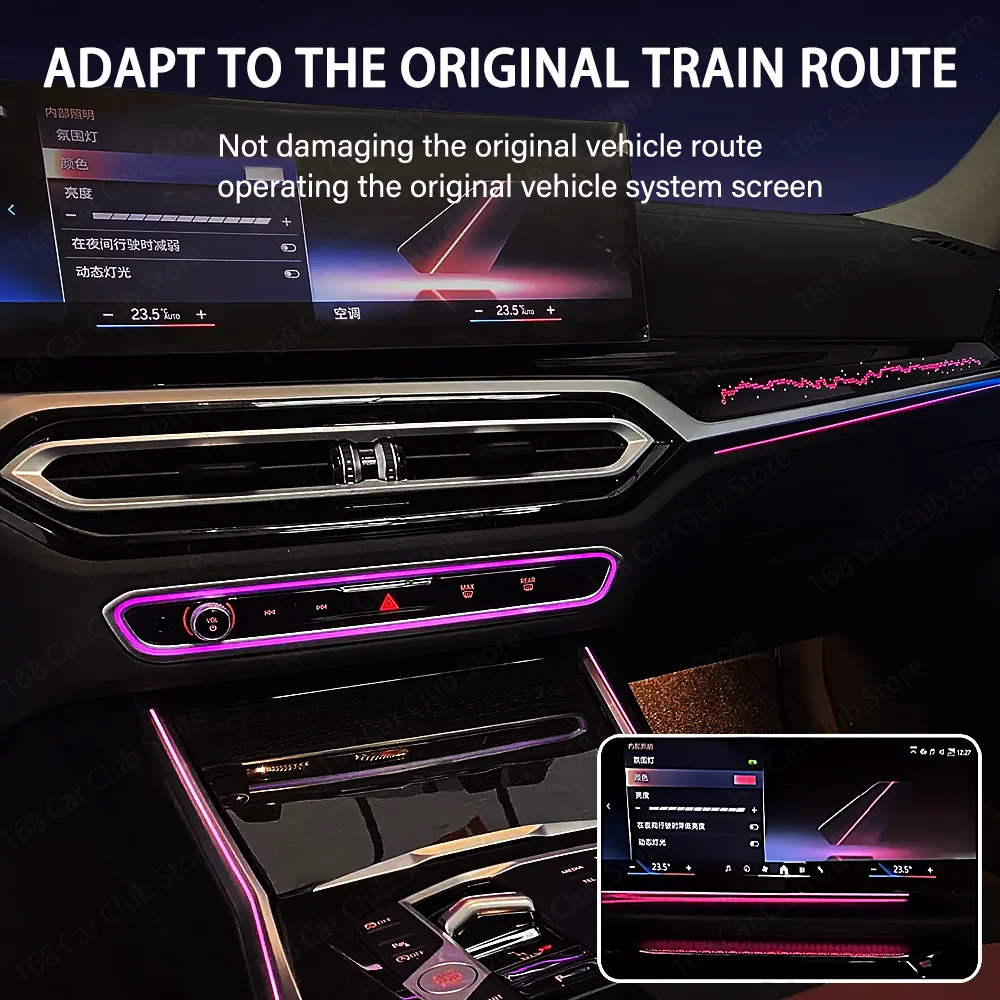 LED 11 Color Ambient Light Central Control Console Button Rack Ambient Light For BMW G20 G22 G26 X5 X6 X7 G05 G06 G07 Car 3