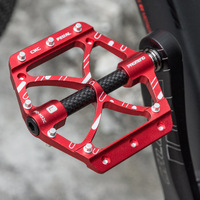PROMEND MTB Bicycle Aluminum Alloy Pedal 2 Bearings Carbon Fiber Shaft Tube Anti-Slip Ultralight Pedals Widen Pedal Bike Parts