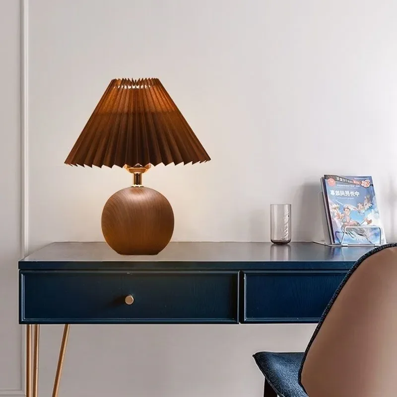 for Medieval Pleated Light Luxury Touch Desk Lamp Bedroom Bedside High Sense Modern Simple High Value Decorative Crystal