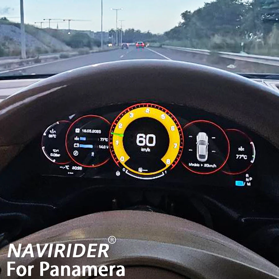 

12.3inch Car LCD Instrument For Porsche Panamera Speedometer Instrument Cluster Upgrade Smart Cluster Colorful High Definition