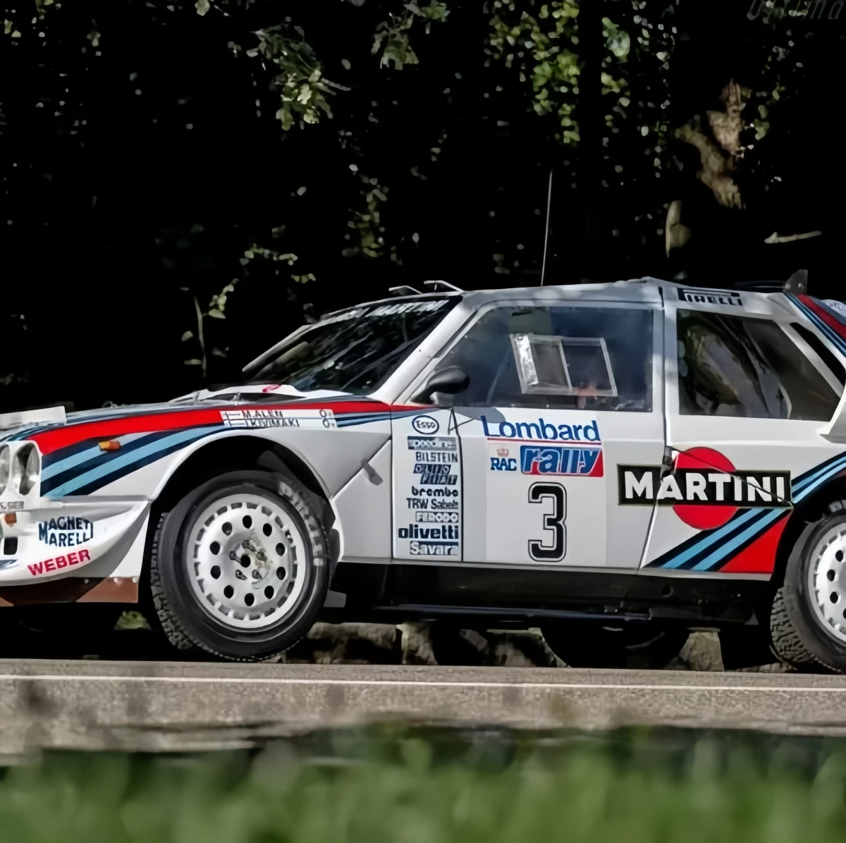 Pre-Cut Martini Decal Sticker for 1/10 Lancia Delta S4 Rally Clear Body