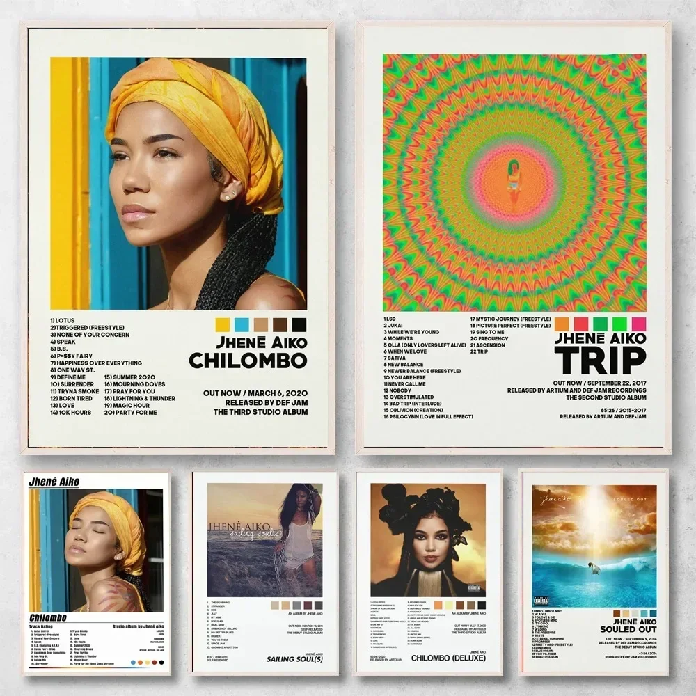 Jhene Aiko Chilombo Trip Souled Out Álbum de estrelas musicais Pintura em tela Pôsteres e impressões Arte de parede para decoração de sala de estar