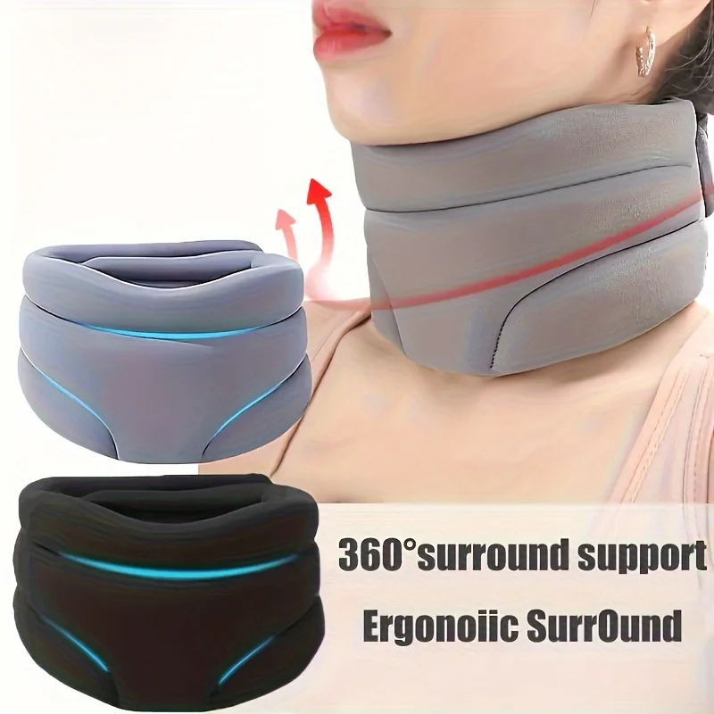 Ergonomic Neck Brace Support Collar Soft Spine Stabilizer for Neck Pain Relief & Posture Correction Adjustable for Home Travel - view 6