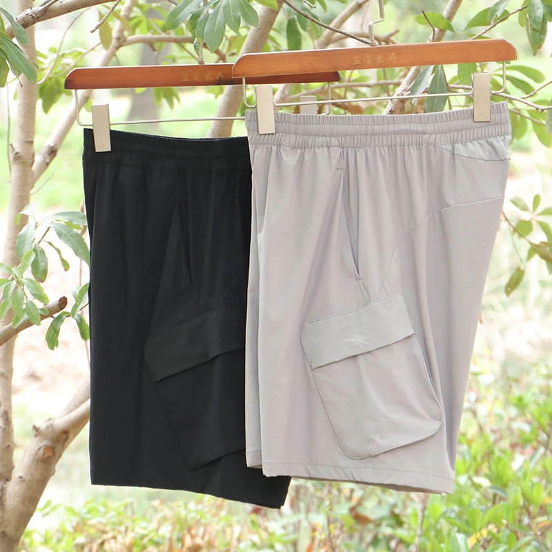 د بديل المنزل! الرجال الصيف مريحة للتنفس مرونة الخصر رقيقة وظيفة الإحساس البارد الحماية من الشمس الرياضة العمل... #2