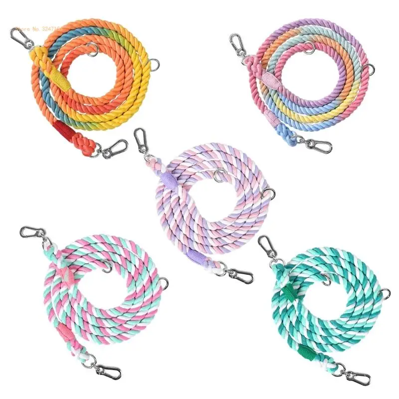 7ft Dog for Running, Hiking & Swimming Walking for Medium and Large Dogs Rainbow Bungee Leash Dropship